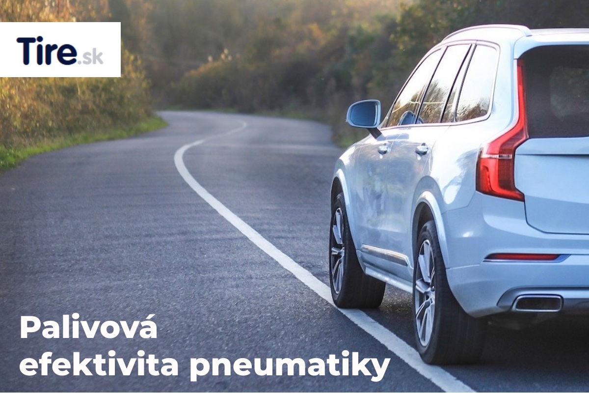 SUV vozidlo jazdiace po kľukatej ceste v prírode s dôrazom na palivovú efektivitu pneumatík