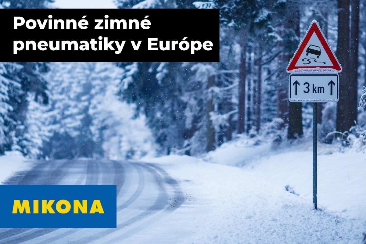 Povinné zimné pneumatiky v Európe: kedy, kde a aká hĺbka dezénu je nutná. Informácie pre vodičov cestujúcich do zahraničia.
