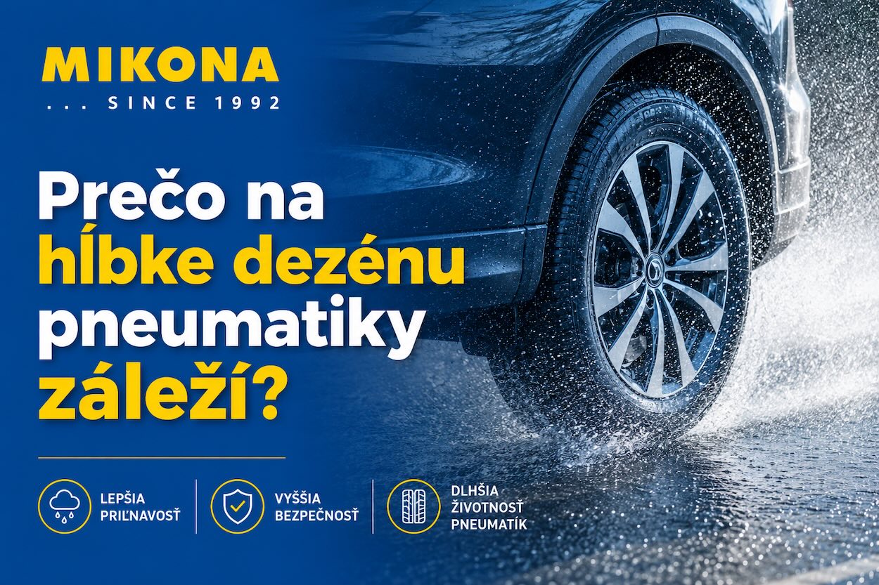 Aquaplaning na mokrej vozovke pri nízkej hĺbke dezénu