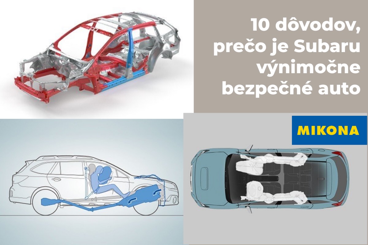 Subaru využíva moderné oceľové konštrukcie, ktoré sú navrhnuté na maximálnu absorpciu energie pri náraze.