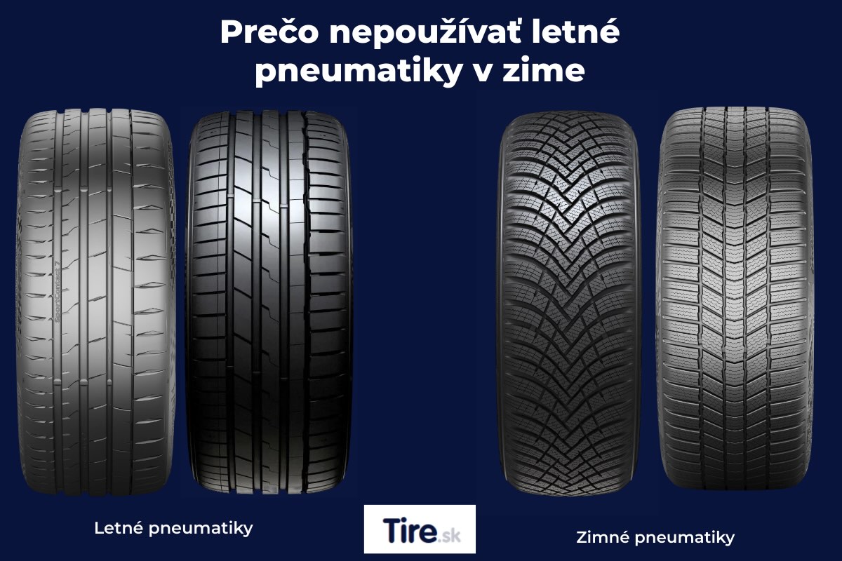Prečo nepoužívať letné pneumatiky v zime Letné pneumatiky v zime – rozdiel v správaní na studenej vozovke