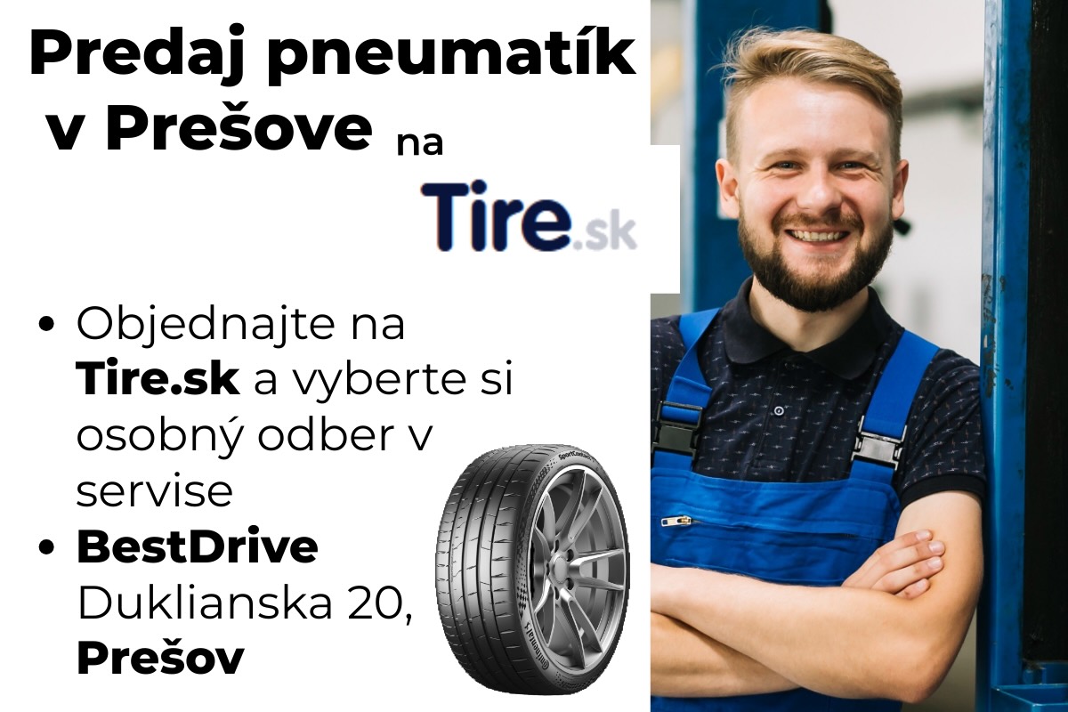 Predaj pneumatík v Prešove. Objednajte online na Tire.sk a vyzdvihnite si ich priamo v servise BestDrive.