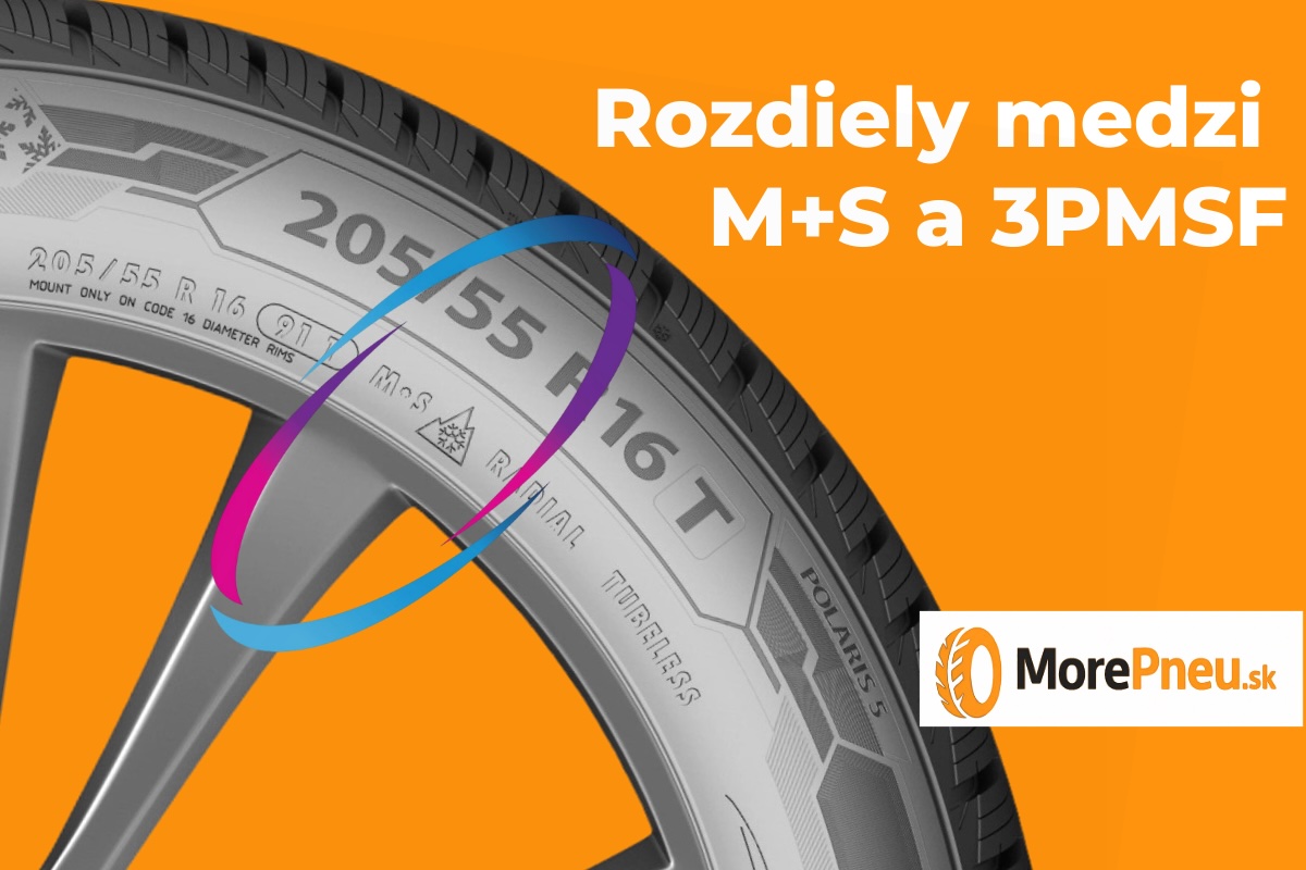 Rozdiel medzi označením M+S a symbolom 3PMSF na pneumatikách