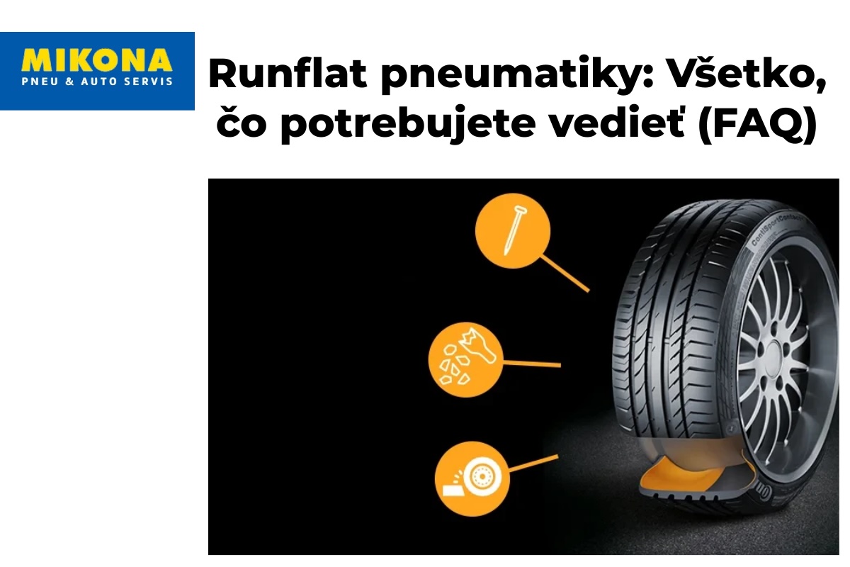 Runflat pneumatiky: Všetko, čo i nich potrebujete vedieť (FAQ).