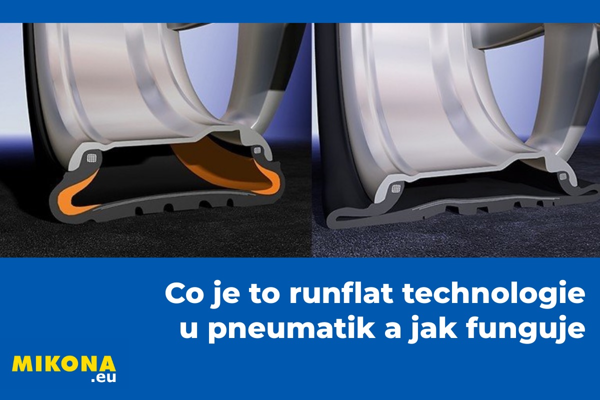 Co je to runflat technologie u pneumatik – zesílená bočnice umožňující jízdu po defektu
