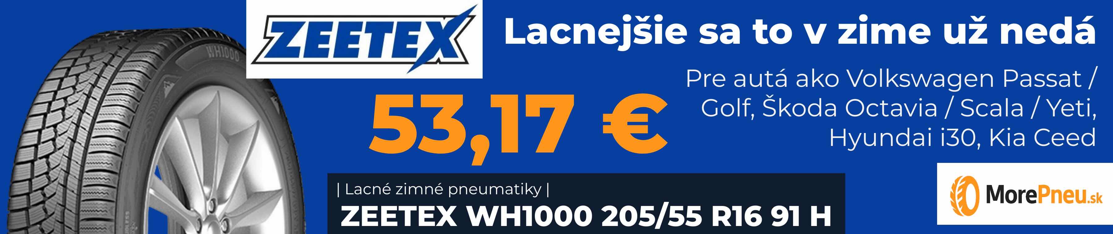 Zimné pneumatiky ZEETEX WH1000 v rozmere 205/55 R16 91 H