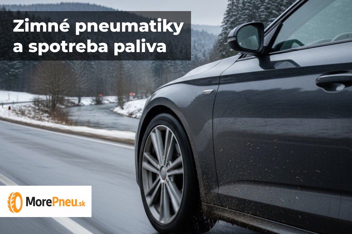 Zimné pneumatiky a spotreba Zimné pneumatiky a spotreba paliva – automobil jazdiaci zimnou krajinou.
