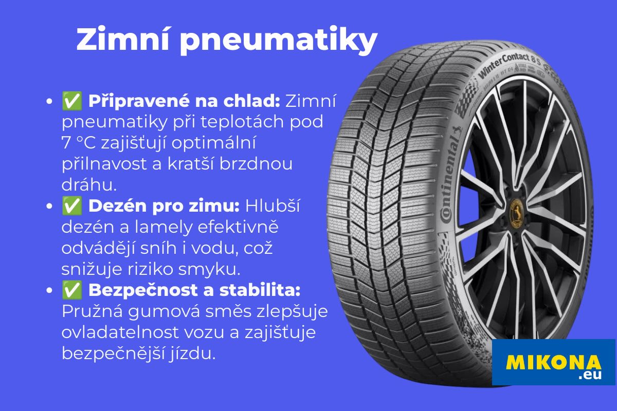 Zimní pneumatiky to je spolehlivý výkon na sněhu a ledu. Autor - Mikona.eu
