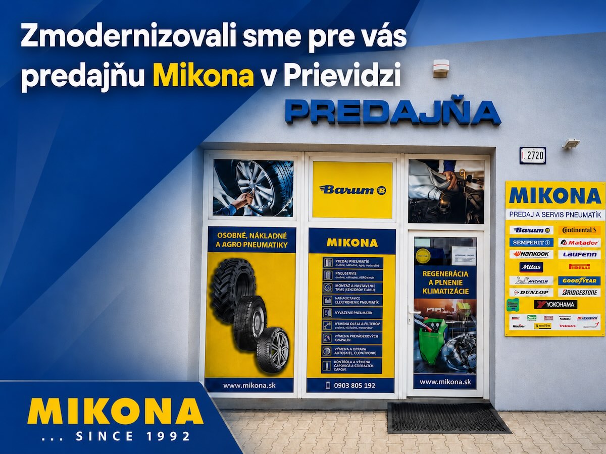 Vynovená predajňa Mikona Prievidza na Košovskej ceste