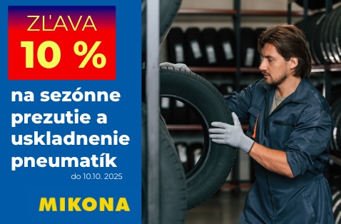 Zľava 10 % na sezónne prezutie a uskladnenie pneumatík