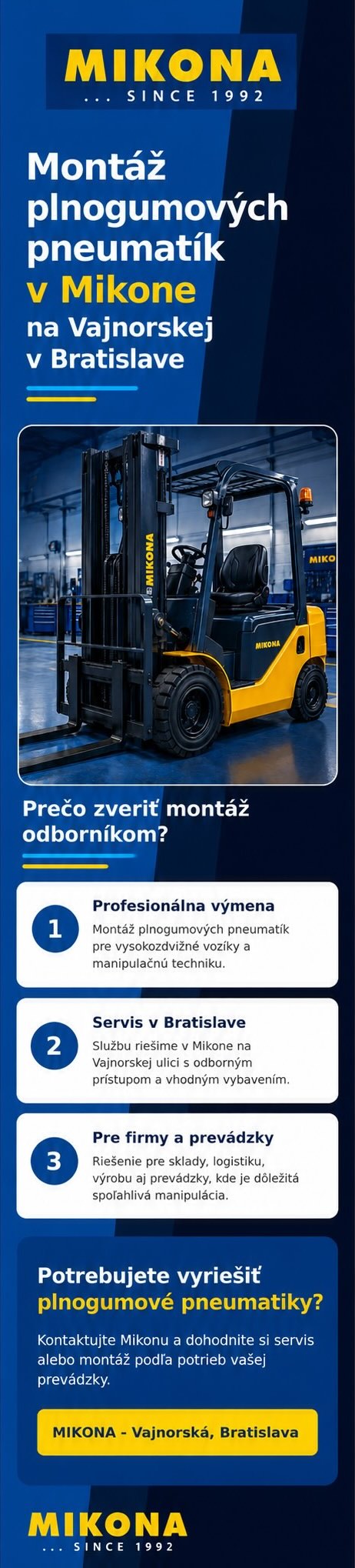 Montáž VZV Bratislava