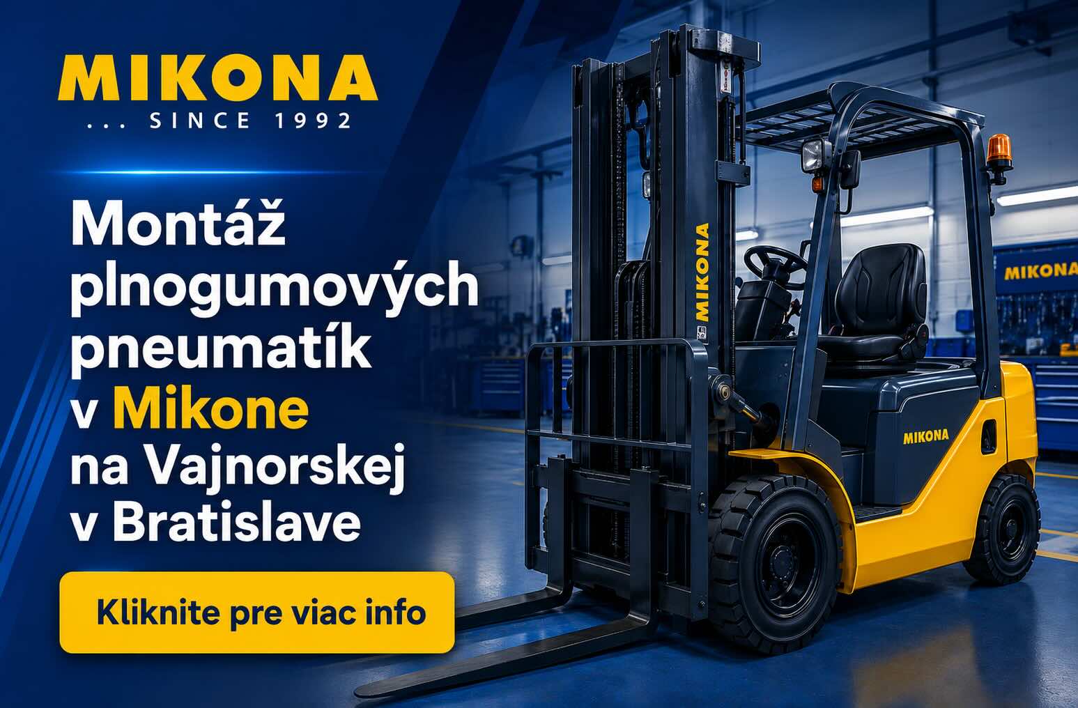 Montáž plnogumových pneumatík v Bratislave – Mikona Vajnorská